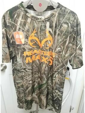 Mens Short Sleeve Performance TShirt Realtree Max 5 Mens Small Camo